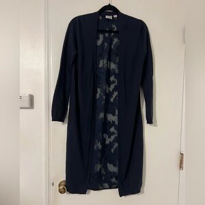 OC by Oleg Cassini Navy Blue Cardigan size XS (i123)